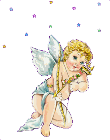 Gif animé ange coeurs arc